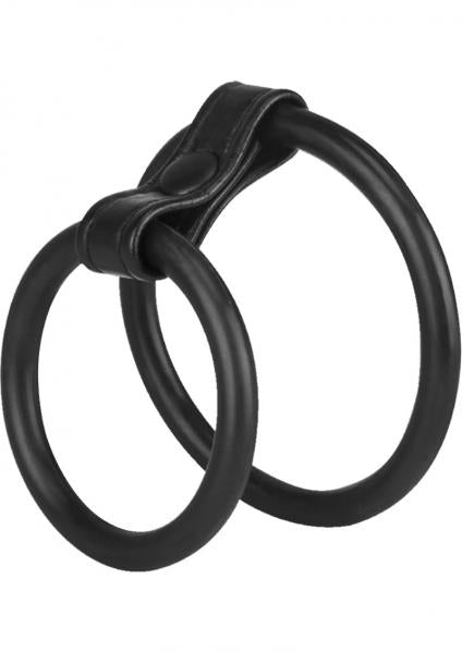 Macho Silicone Duo Cock And Ball Ring Black | SexToy.com