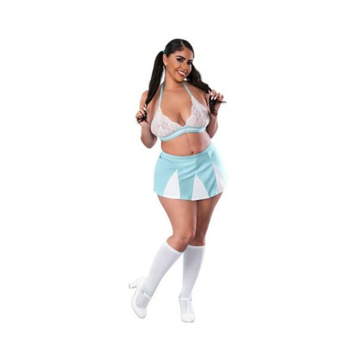 Magic Silk Dress Up Head Cheerleader Costume Blue Queen Size - SexToy.com