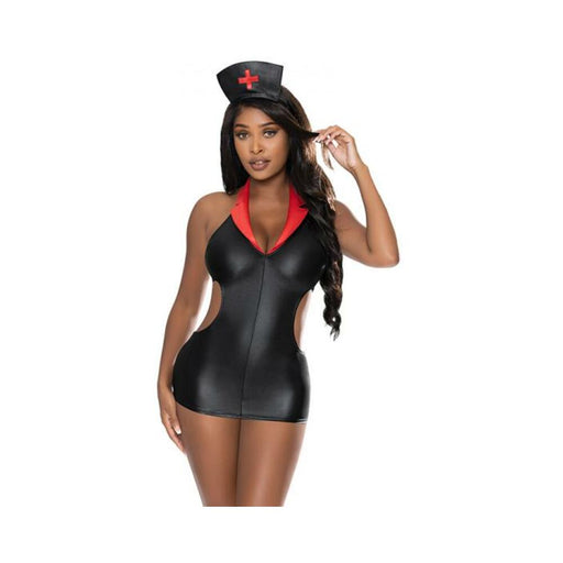 Magic Silk Dress Up Night Nurse Costume Black L/xl | SexToy.com