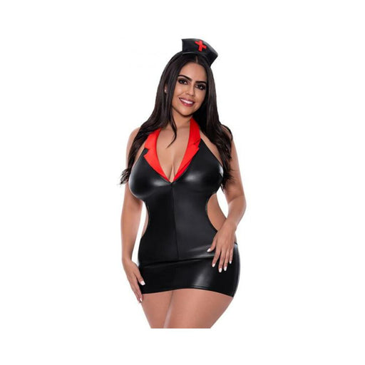 Magic Silk Dress Up Night Nurse Costume Black Queen Size | SexToy.com
