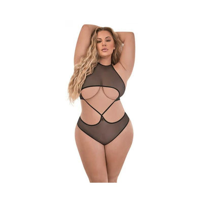 Magic Silk Forever Mesh Crotchless Underboob Teddy With Split Back | SexToy.com