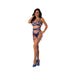 Magic Silk Holidaze Open Strap Bra, Garter And Panty Set Cobalt S/m - SexToy.com