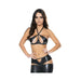 Magic Silk Liquid Onyx Halter Bra & Cutout Pants Black S/m | SexToy.com
