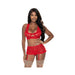 Magic Silk Ooh La Lace Bralette, Garter Skirt & G-string Set Red S/m | SexToy.com
