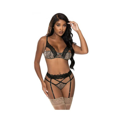 Magic Silk Purrrfect Balconette Bra & Garter Panty Leopard S/m | SexToy.com