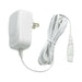 White Magic Wand Mini replacement power adapter with coiled charging cord and two-prong plug for US outlets.