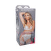Main Squeeze Adira Allure Ultraskyn Stroker packaging featuring a blonde model in white lingerie on a gray background.