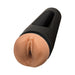 Main Squeeze Pussy Masturbator with black outer case and realistic skin-tone sleeve modeled after Jessie Andrews.