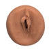 Vanilla beige lifelike textured male stroker sleeve with realistic design and soft material.
