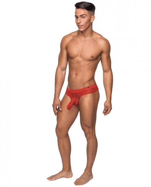 Male Power Hose Mesh Thong Red L/XL | SexToy.com