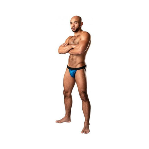 Male Power Kaleidickscope Strappy Ring Jock Sky Blue S/m - SexToy.com