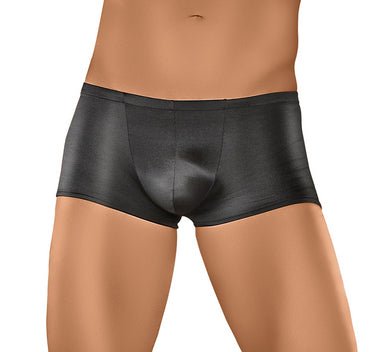 Male Power Satin Lycra Boxer Shorts Black Large | SexToy.com