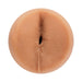 Vanilla-colored realistic ULTRASKYN male stroker designed for anal simulation, circular shape with textured surface.