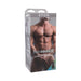 Packaging box for Man Squeeze Stud Ass male masturbator featuring a muscular male torso image and product details.