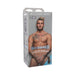 Packaging box for Man Squeeze William Seed Ultraskyn Ass Stroker featuring a shirtless tattooed male model on the front.