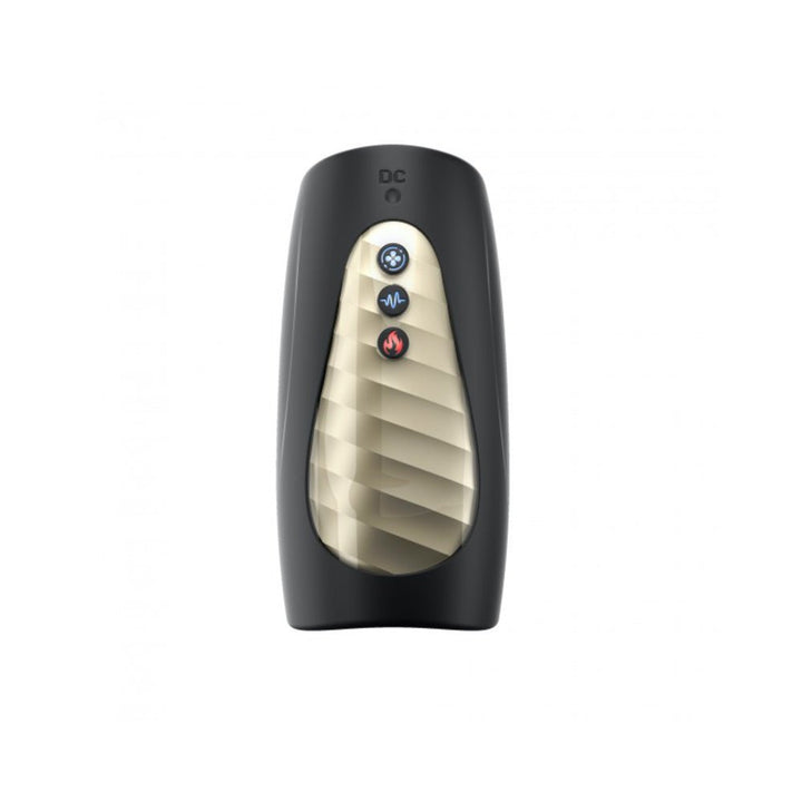 Compact black and beige Man.Wand Pump One device with three control buttons on the front panel.