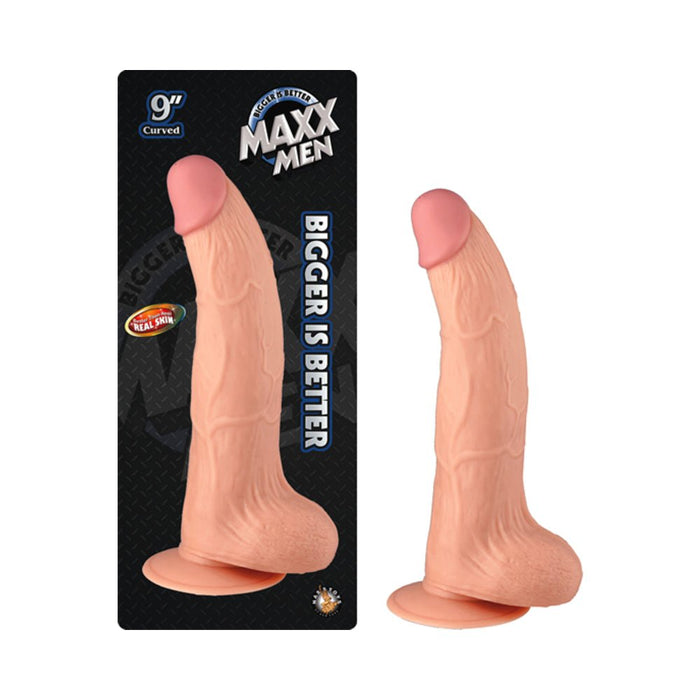 Maxx Men 9in Curved Dong Flesh | SexToy.com