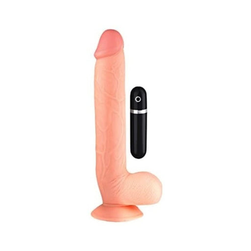Maxx Men Vibrating 11 inches Straight Dong Beige | SexToy.com