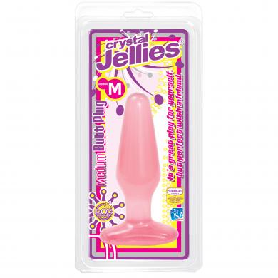Medium pink Jelly butt plug | SexToy.com