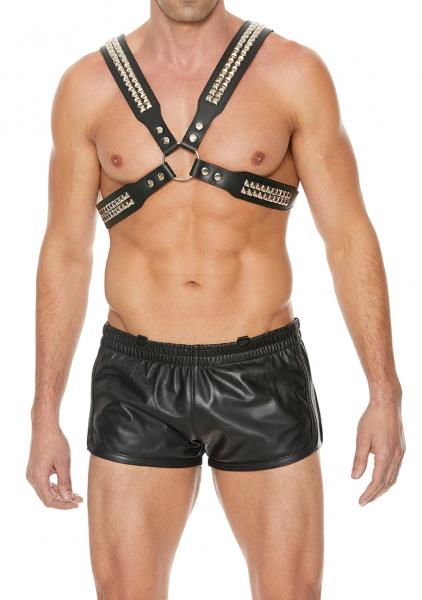 Men's Pyramid Stud Body Harness - Black | SexToy.com