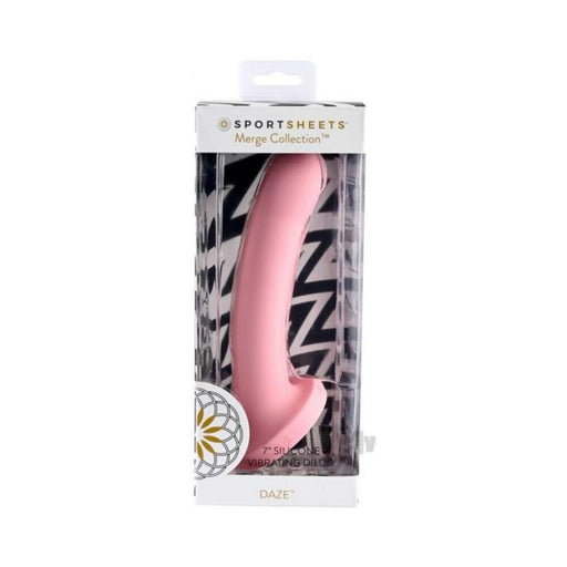 Merge Daze 7 In. Vibrating Dildo Pink | SexToy.com