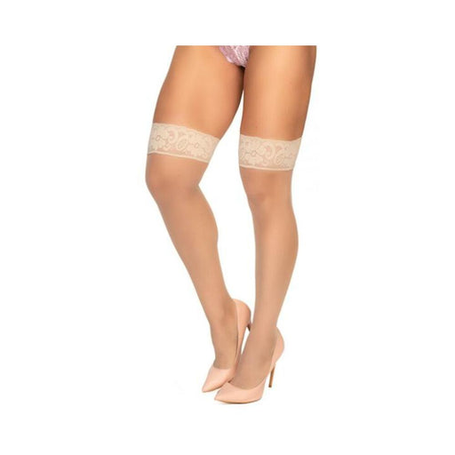 Mesh Thigh High Stockings Nude O/s - SexToy.com