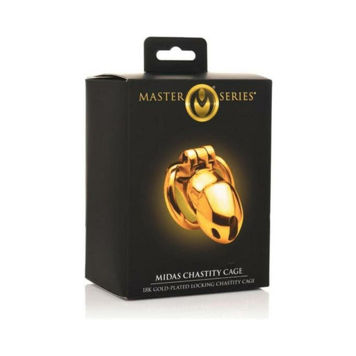 Midas 18k Gold-plated Locking Chastity Cage - SexToy.com