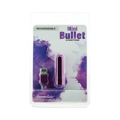 Mini Bullet Rechargeable Bullet - 9 Functions Purple - SexToy.com