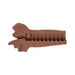 Brown textured silicone sleeve with ribbed interior and open end for easy cleaning.