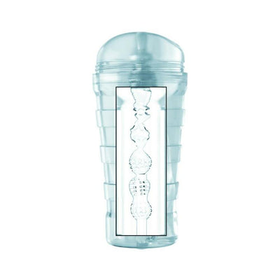 Clear Curve Toys Mistress Brianna Deluxe stroker with textured internal tunnel and ribbed outer case for grip and suction control