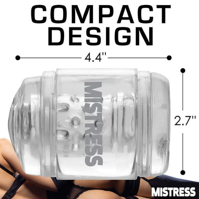 Mistress Double Shot Pussy & Ass Mini Masturbator Clear - SexToy.com
