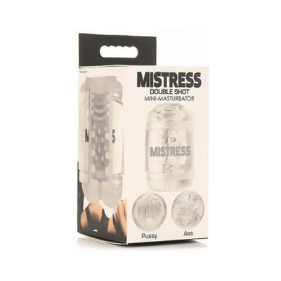 Mistress Double Shot Pussy&ass Mini Masturbator Clear - SexToy.com