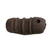 Chocolate-colored dual-entry vibrating stroker with textured ergonomic design and built-in bullet for enhanced stimulation.