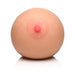 Realistic medium-sized breast-shaped masturbator with detailed nipple, made from soft skin-toned material.