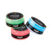 Three colorful Mood Arousal Gels containers in tingle mint green, warm strawberry pink, and intensify blue flavors.