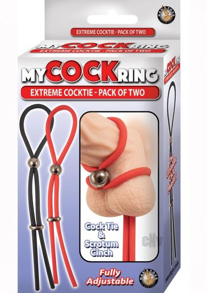My Cockring Extreme Cocktie 2 Pack Black & Red | SexToy.com