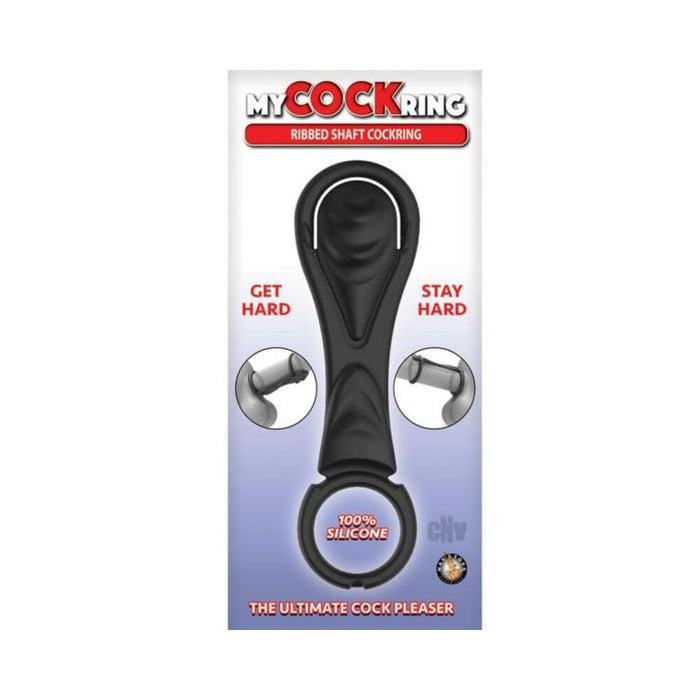 My Cockring Ribbed Shaft Cockring Black | SexToy.com