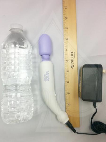 My Mini Miracle Massager Electric 2 Speed 120 Volt 8" - White/Purple | SexToy.com