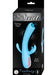 Blue My Secret Fantasy dual motor vibrator with flickering tongue and USB rechargeable feature shown on packaging.
