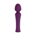 Purple silicone wand vibrator with flexible head and ergonomic handle, designed for powerful, waterproof use.