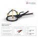 Mystim Plunging Pete bipolar corona strap with gold-plated urethral sound and connection guide for electrode plugs.