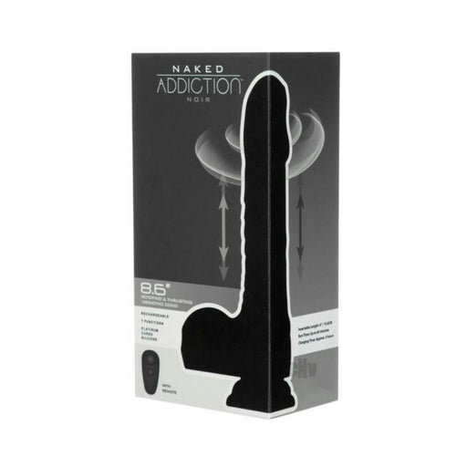Naked Addiction Noir 8.6 In. Rotating And Thrusting Vibrating Dildo With Remote - SexToy.com