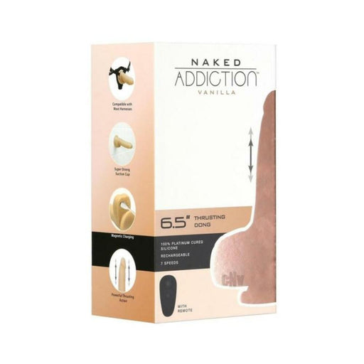 Naked Addiction Thruster Dong 6.5 In. Vanilla | SexToy.com