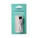 Vedo USB Group A replacement white charger cord in retail packaging on teal background