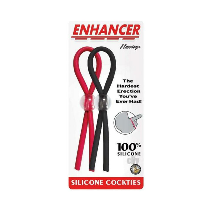 Nasstoys Enhancer Silicone Cockties Red & Black | SexToy.com