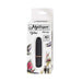 Nasstoys Mystique Vibe rechargeable black silicone bullet vibrator in white packaging with floral accents and USB charger shown.