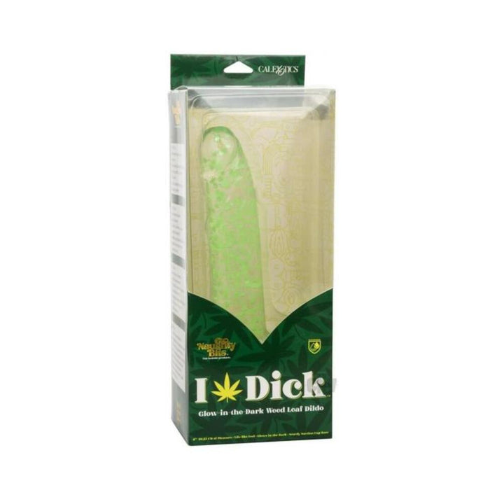 Naughty Bits I Leaf Dick Glow In The Dark Weed Leaf Dildo - SexToy.com