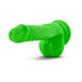 Green 6-inch dual density dildo with suction cup base and realistic texture including balls.