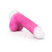 Pink 8-inch realistic dildo with suction cup base, textured shaft, and white accents for versatile hands-free use.