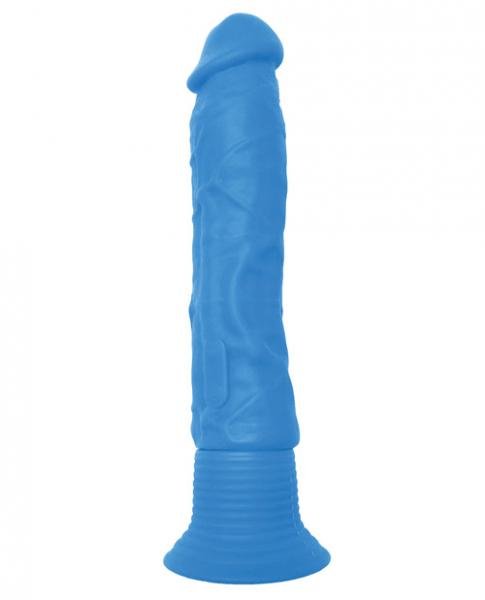 Neon Luv Touch Wall Banger Blue Vibrating Dildo | SexToy.com